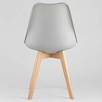 Стул с основой из пластика и мягким сиденьем Arvika Grey варинант исполнения - 5 | Loft Concept в Екатеринбурге