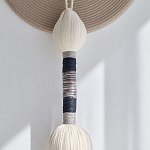 Аксессуар на стену диск из нитей Wall Decor White Thread Disc  варинант исполнения - 2 | Loft Concept в Екатеринбурге