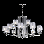 Люстра многоярусная с 15-ю цилиндрическими плафонами из стекла Laurent варинант исполнения - 2 | Loft Concept в Екатеринбурге