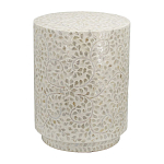 Приставной столик с рисунком из раковин устриц Bone Inlay варинант исполнения - 1 | Loft Concept в Екатеринбурге