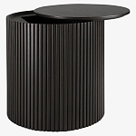 Черный приставной стол с местом для хранения Smart Textured Table варинант исполнения - 1 | Loft Concept в Екатеринбурге