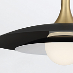 Подвесной светильник с плафоном в форме плоского купола и белой шарообразной лампой Eurofase варинант исполнения - 3 | Loft Concept в Екатеринбурге