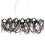 Люстра подвесная линейная с переплетенными металлическими лентами и цепочками Atlantis Chain варинант исполнения - 1 | Loft Concept в Екатеринбурге