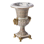 Ваза с овнами из фарфора с бронзовыми элементами Bronze Aries варинант исполнения - 2 | Loft Concept в Екатеринбурге