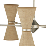 Люстра серебряного цвета с тканевыми абажурами Loft Rope Light варинант исполнения - 1 | Loft Concept в Екатеринбурге