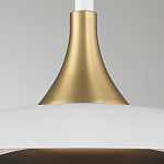 Подвесной светильник с плафоном в форме плоского купола и белой шарообразной лампой Eurofase варинант исполнения - 11 | Loft Concept в Екатеринбурге