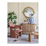 Столик с круглой стеклянной столешницей и корпусом в виде двух павлинов на ветке Table Two Peacocks варинант исполнения - 8 | Loft Concept в Екатеринбурге