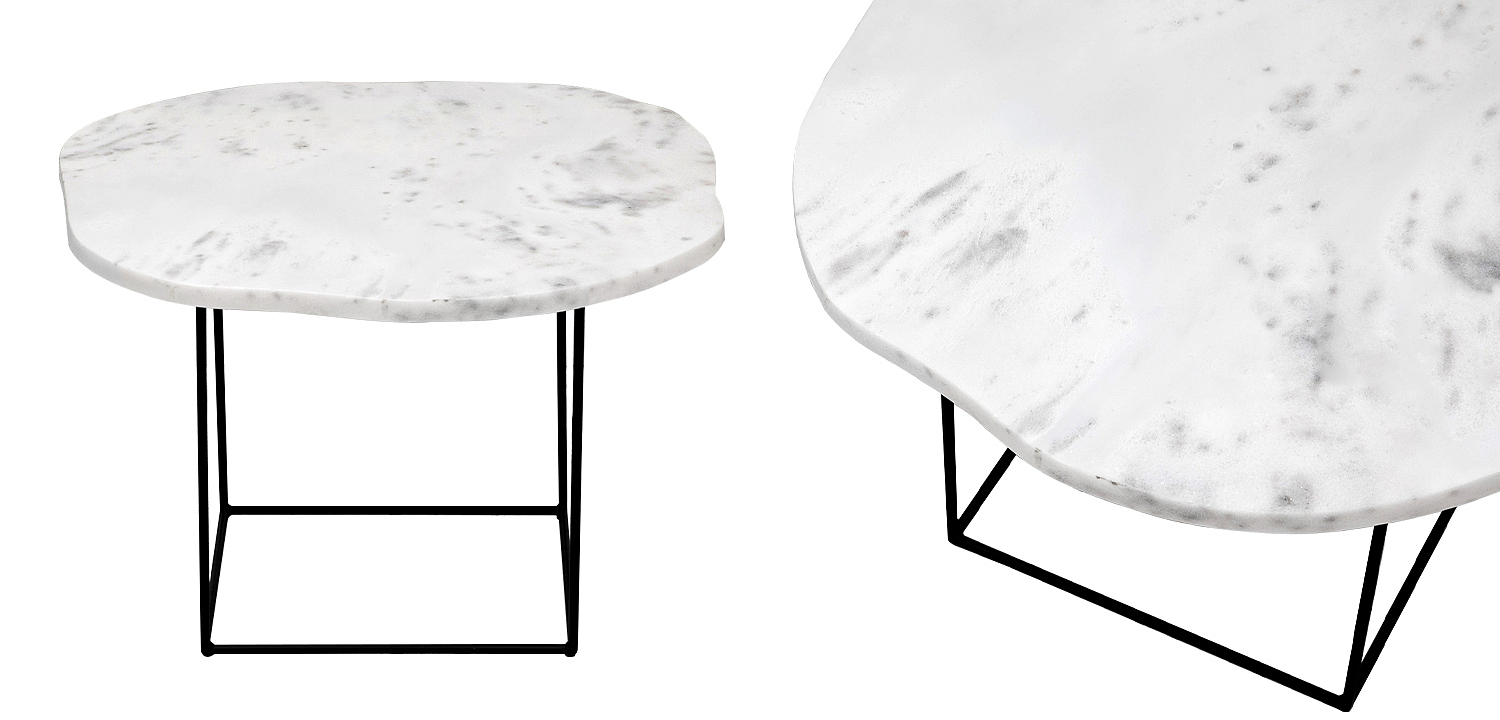Кофейный стол с белой мраморной столешницей Gillespie Coffee Table White Кофейный стол с белой мраморной столешницей Gillespie Coffee Table White - Loft-Concept в Екатеринбурге