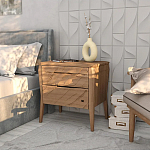 Тумба прикроватная из массива дуба с 2-мя ящиками Tasteful Furniture варинант исполнения - 3 | Loft Concept в Екатеринбурге