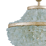 Подвесной светильник трёхъярусный с каскадом из стеклянных декоративных элементов Shining Sea Glass варинант исполнения - 1 | Loft Concept в Екатеринбурге