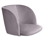 Барный стул со спинкой на 4-х деревянных ножках Сиреневый Велюр Ava Charm варинант исполнения - 2 | Loft Concept в Екатеринбурге