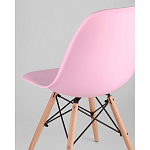 Пластиковый стул на ножках из массива бука Eames Pink варинант исполнения - 3 | Loft Concept в Екатеринбурге
