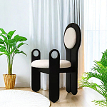 Стул черный из дерева с круглой спинкой Chair in Neoclassical Style варинант исполнения - 1 | Loft Concept в Екатеринбурге