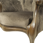 Кресло с мягкой обивкой из коричневого велюра на 4-х деревянных ножках Evelyn Classical Armchair варинант исполнения - 5 | Loft Concept в Екатеринбурге