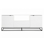 ТВ-тумба белая с  2-мя дверцами и ящиком Strict Lines варинант исполнения - 2 | Loft Concept в Екатеринбурге