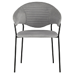 Серый стул с обивкой из искусственной замши Alexis варинант исполнения - 2 | Loft Concept в Екатеринбурге