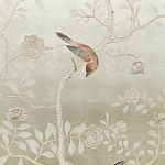 Обои ручная роспись Temple Newsam White Gold gilded silk варинант исполнения - 6 | Loft Concept в Екатеринбурге