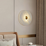 Бра в форме диска из натурального камня с декоративным центральным элеменом Cryptocrystalline Stone варинант исполнения - 3 | Loft Concept в Екатеринбурге