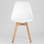 Стул с основой из пластика и мягким сиденьем Arvika White варинант исполнения - 2 | Loft Concept в Екатеринбурге