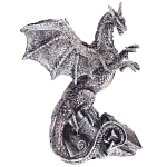Декоративная статуэтка Дракон Silver Dragon Treasure Keeper Statuette варинант исполнения - 1 | Loft Concept в Екатеринбурге