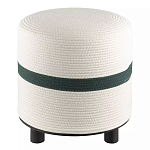 Пуф с плетеной светло-бежевой обивкой Serene Holidays варинант исполнения - 1 | Loft Concept в Екатеринбурге