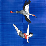 Плитка с узором Аист варинант исполнения - 1 | Loft Concept в Екатеринбурге