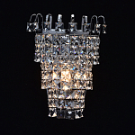 Бра настенное цвета хром с прозрачными квадратными хрустальными подвесками Crystal Regena варинант исполнения - 2 | Loft Concept в Екатеринбурге