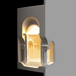 Встраиваемый в стену гипсовый светильник под покраску с арками и рельефными колоннами Antiquity Athena варинант исполнения - 1 | Loft Concept в Екатеринбурге