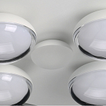 Потолочный светильник овальной формы белого цвета с 7-ю лампами Lunar Pebbles варинант исполнения - 11 | Loft Concept в Екатеринбурге