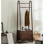 Вешалка деревянная с 2- мя ящиками Moon Walnut Furniture варинант исполнения - 2 | Loft Concept в Екатеринбурге