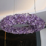 Люстра кргулая из фиолетового хрустального камня Purple Diamond варинант исполнения - 3 | Loft Concept в Екатеринбурге