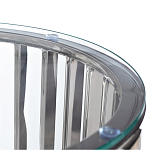 Столик журнальный с круглой прозрачной стеклянной столешницей Voluptuous варинант исполнения - 1 | Loft Concept в Екатеринбурге