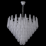 Люстра с подвесками из рифленного стекла в форме капель Textured Glass Chandelier варинант исполнения - 8 | Loft Concept в Екатеринбурге