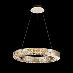 Люстра золотая в форме кольца с мозаичным хрустальным оформлением Sparks of Crystal варинант исполнения - 1 | Loft Concept в Екатеринбурге