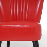 Кресло с обивкой из эко-кожи Harper Armchair Red варинант исполнения - 6 | Loft Concept в Екатеринбурге