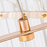 Люстра подвесная круглая с прозрачными хрустальными трубками и золотистым каркасом Диаметр 44 см Hexagon Tube Light варинант исполнения - 4 | Loft Concept в Екатеринбурге