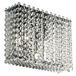 Бра с хрустальными подвесками хром Crystal Art Chrome Rectangular Wall Lamp варинант исполнения - 1 | Loft Concept в Екатеринбурге