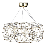 Люстра с тонкой металлической конструкцией цвета золото Quasar варинант исполнения - 3 | Loft Concept в Екатеринбурге