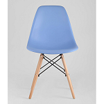 Пластиковый стул на ножках из массива бука Eames Blue варинант исполнения - 4 | Loft Concept в Екатеринбурге