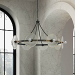 Люстра круглая с литыми стеклянными дисками Olympe Glass Chandelier варинант исполнения - 5 | Loft Concept в Екатеринбурге