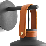 Черное матовое бра с декором под кожу Chestery варинант исполнения - 3 | Loft Concept в Екатеринбурге