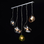 Люстра линейная с 5-ю разноцветными стеклянными плафонами Kaleido варинант исполнения - 3 | Loft Concept в Екатеринбурге