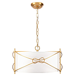 Люстра в форме цилиндра с белым тканевым абажуром Simple Knot варинант исполнения - 1 | Loft Concept в Екатеринбурге