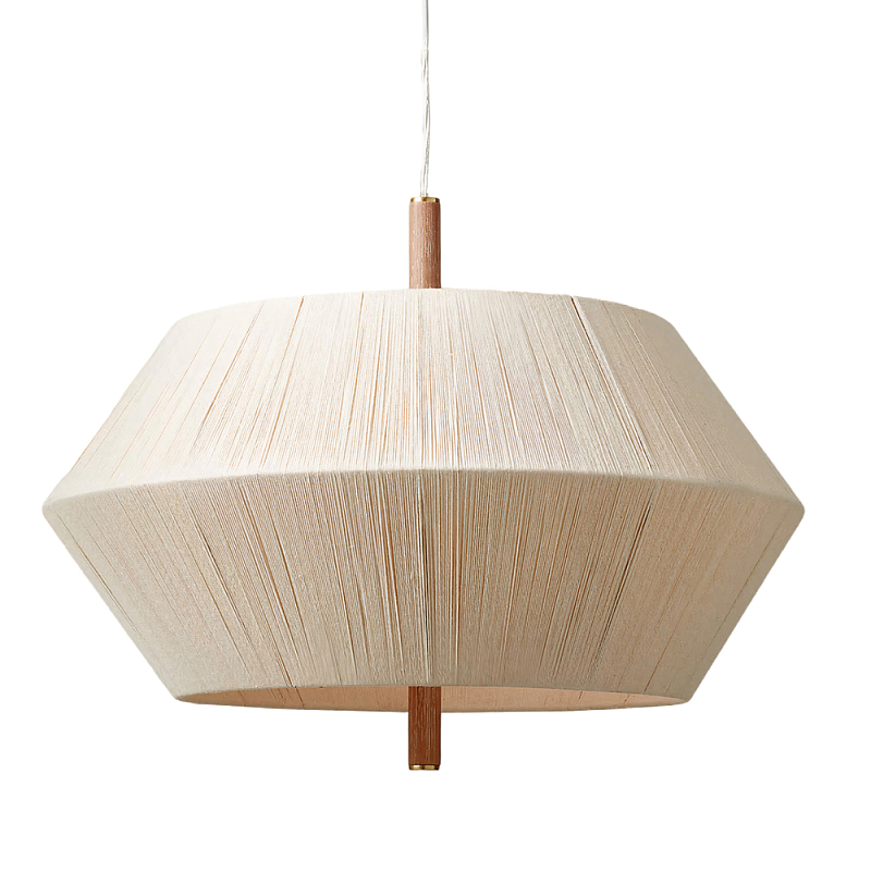 Люстра из дуба с веревчатым абажуром Rope Oak Chandelier Бежевый Люстра из дуба с веревчатым абажуром Rope Oak Chandelier Бежевый в Екатеринбурге | Loft Concept