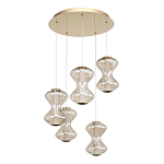 Люстра светодиодная с стеклянными волнообразными плафонами Amphora of Light варинант исполнения - 3 | Loft Concept в Екатеринбурге