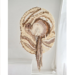 Овальный Современный Гобелен Абстракция в бежевых тонах Shallow варинант исполнения - 4 | Loft Concept в Екатеринбурге