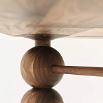 Обеденный стол деревянный с круглыми декоративными элементами на ножках Koko варинант исполнения - 3 | Loft Concept в Екатеринбурге