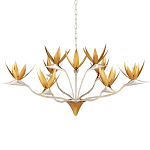 Люстра с плафонами в виде цветов Golden Bird of Paradise варинант исполнения - 4 | Loft Concept в Екатеринбурге