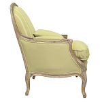 Кресло Ava Classical Armchair green striped flax варинант исполнения - 1 | Loft Concept в Екатеринбурге
