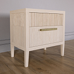 Прикроватная Тумбочка Primo с двумя ящиками Светлый дуб варинант исполнения - 2 | Loft Concept в Екатеринбурге